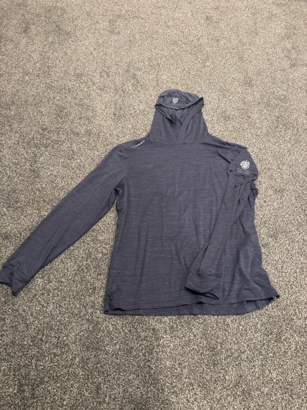 Men's Hooded Long Sleeve Top - Deep Navy